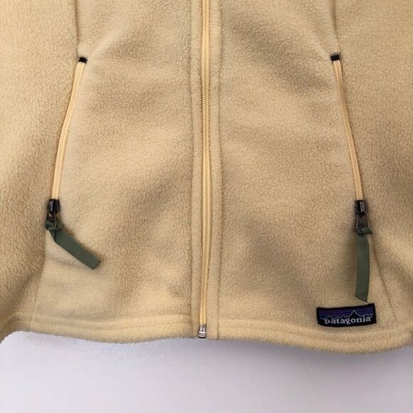Patagonia Synchilla Yellow Fleece Vest Green Grosgrain Trim Made in USA Medium - Picture 4 of 11